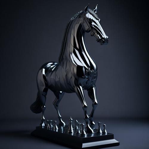 Leonardo_Diffusion_2_A_regal_caballo_crafted_from_a_metall_2
